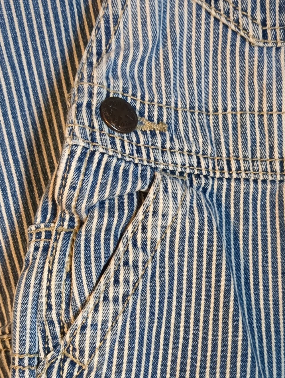 OshKosh B'gosh Toddler Blue and White Striped Relaxed Overalls